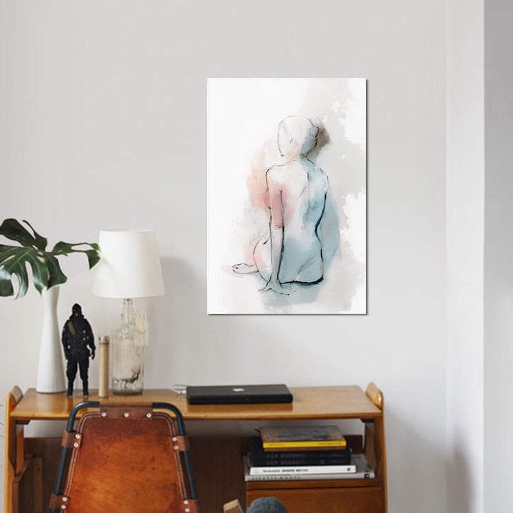 « pastel femme ii », impression sur toile, H 18 po x l 12 po x P 1,5 po, Toile tendue