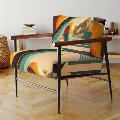 Fauteuil d'appoint en velours rétro Mid-Century