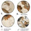 Collage de rivière africain beige et brun - impressions d'art rondes abstraites sur métal-109588376