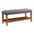 Grey And Oak Tufted Padded Seat Bench-271659733