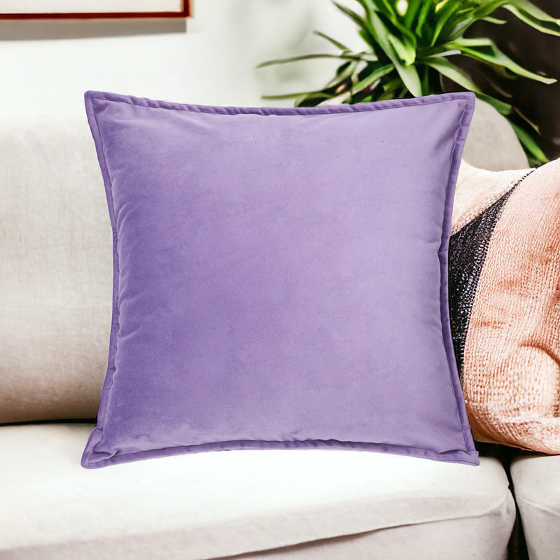 Housse de coussin carrée, Carré 16 po, Mauve lavande