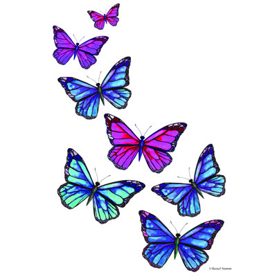 " Vibrant Flying Butterflies "