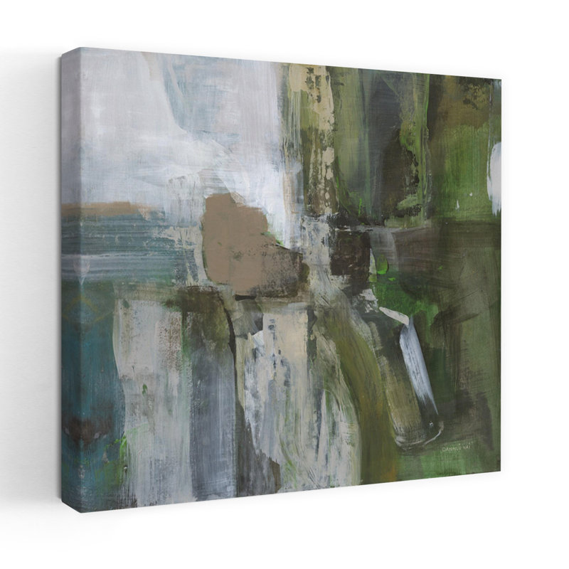 «Contemporary Forest Feel I» avec art bleu abstrait, H 24 po x l 24 po