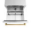 ZLINE Autograph Edition 24 In. Touchstone Refrigerator Drawer in Black Matte and Gold-676164420