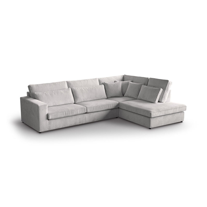 Preslea 6 Seater Sofa & Chaise, Light Beige, Right Hand Facing