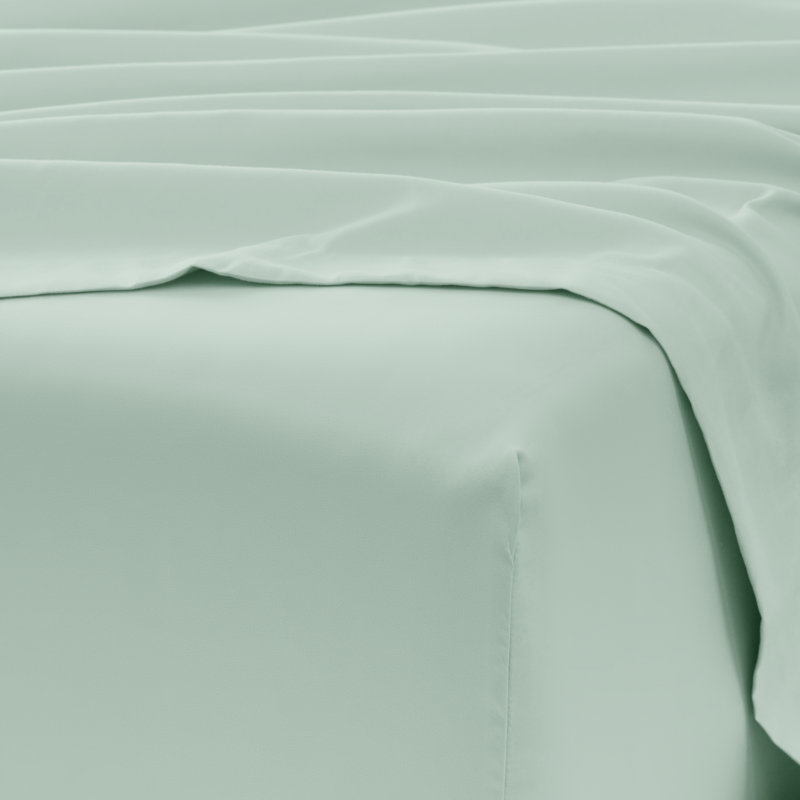 Ensemble de draps 4 pièces Ultra Soft, Ensemble de draps très grand californien avec 2 t, Menthe
