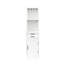 White Wine Cabinet With Drawer And Shelf - Stylish Storage Modular For Dining, Large Space, Accessories, Display Books & Decor