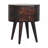 Soild Wood Light Walnut Rounded Bedside Table