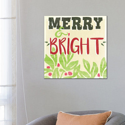 Let's Get Jolly III 1 Piece Wrapped Canvas Painting