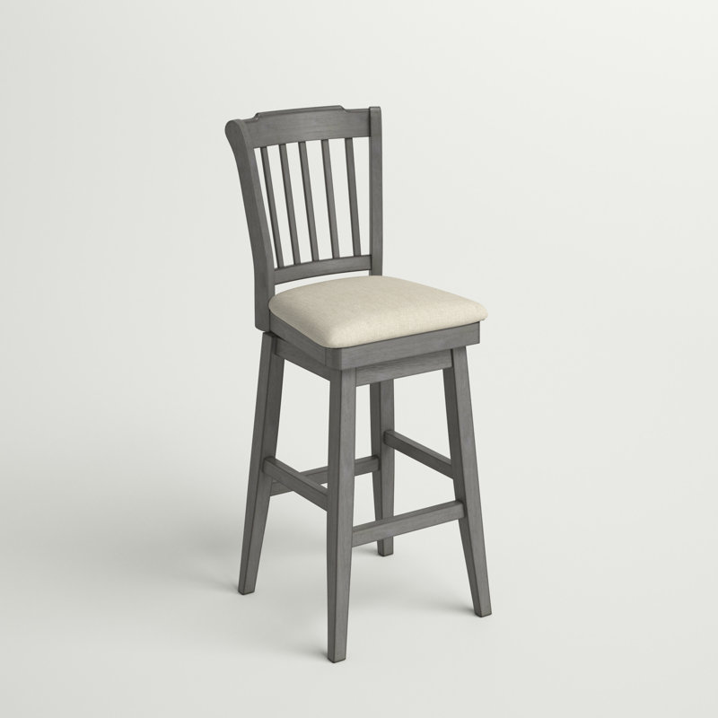 Tabouret pivotant Fortville, Gris antique, Tabouret de bar (siège d'une hauteur de 29 po)