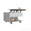 Table basse à plateau relevable avec roulettes et une tablette