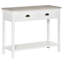 Console avec 2 tiroirs de rangement et tablette ouverte Sharene