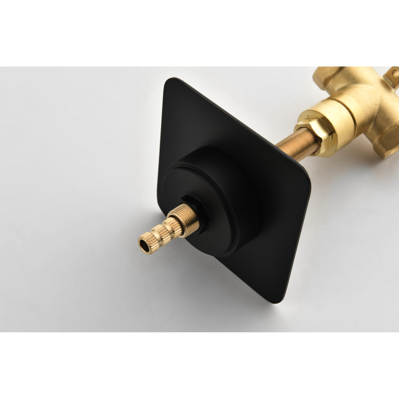 3/4" Shower Volume Control Mechanism With Adjustable Handle In Matte Black - Valve Body Corrosion Resistance & Rust Proof, Easy Installation Trait For Brass Body, And Rust, Black,