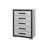 5-Drawer Vertical Chest With Monochrome Bar Handles