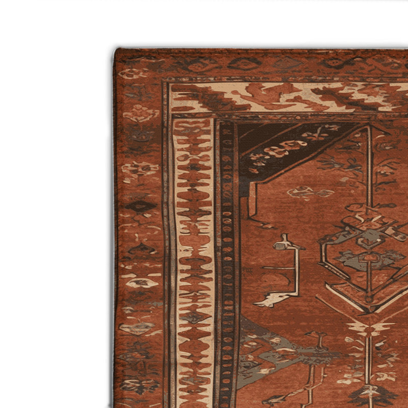 Tapis turc intérieur et extérieur brun, Rectangle 4pi x 6 pi