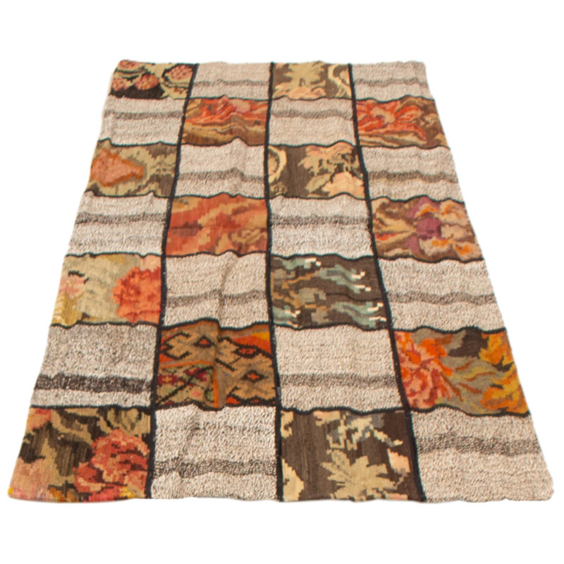 Alixzander Wool Patchwork Indoor Rug
