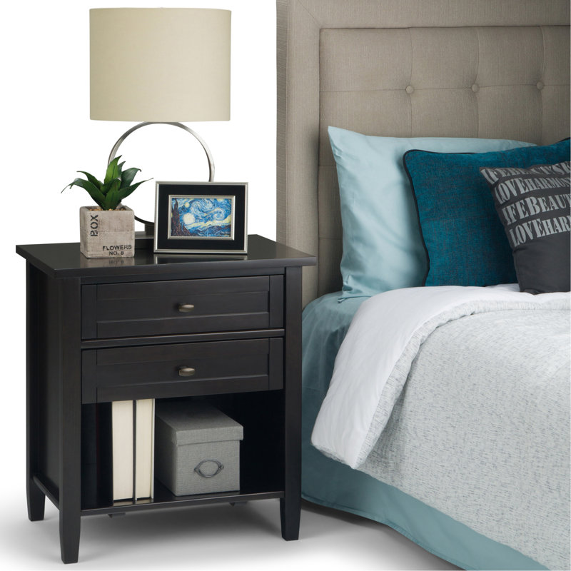 Warm Shaker - Bedside Table - Hickory Brown, Dark Brown