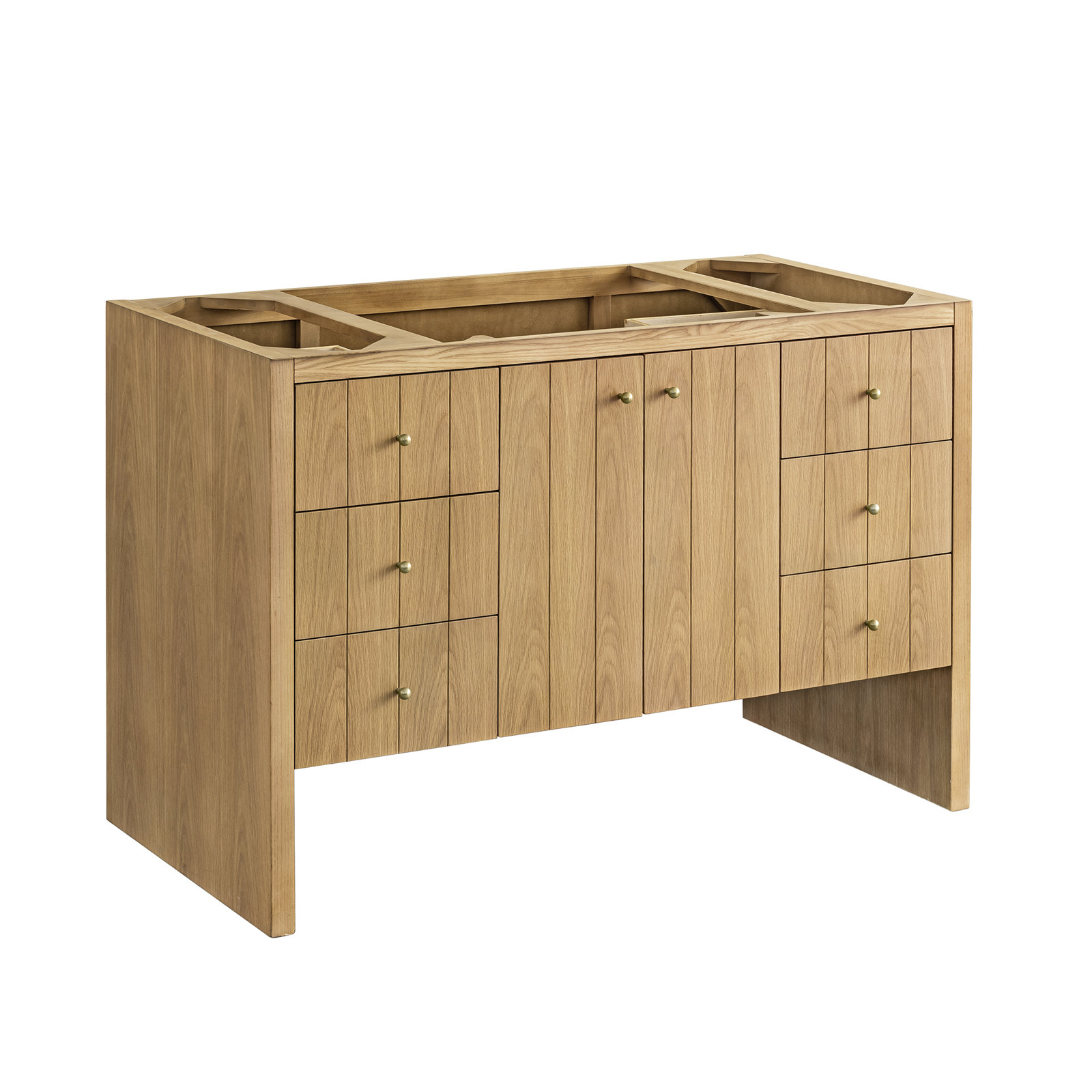 Hudson 48" Single Bathroom Vanity Base, Light Natural Oak