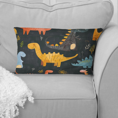 Yellow Green Children Dinosaur Pattern II - Children Pillow