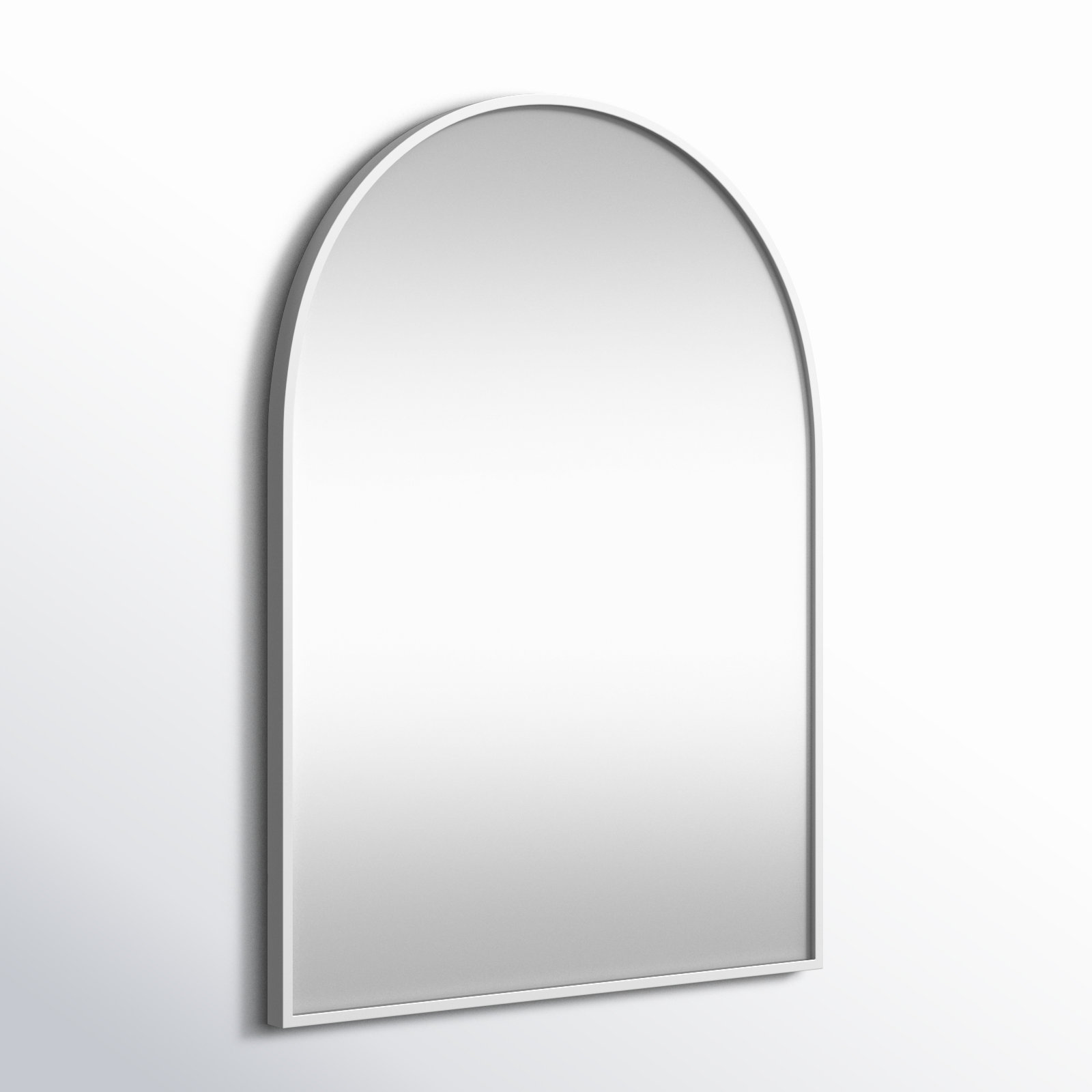 Sabine Metal Arch Wall Mirror, 30" x 22", Silver