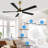 Leresa 60'' Ceiling Fan with LED Lights-458441613