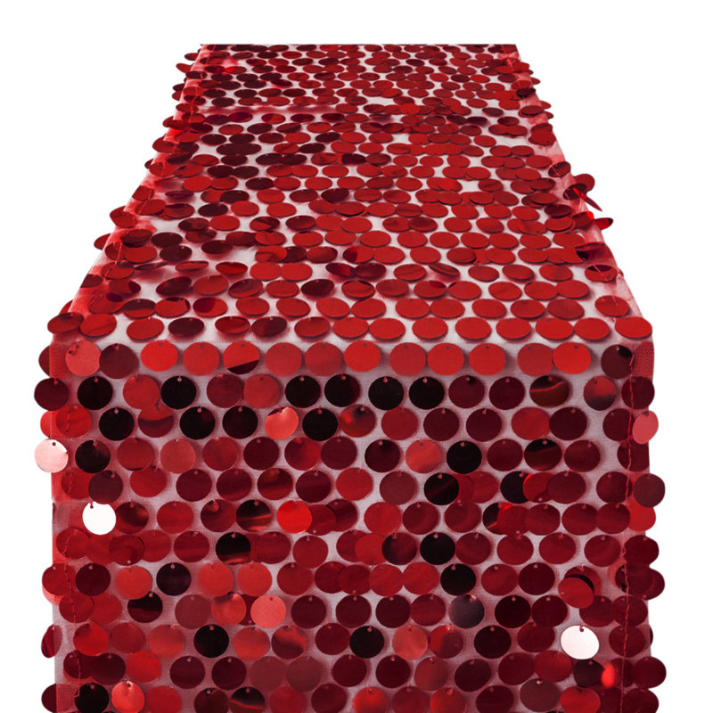 Chemin de table Sequin, Rouge