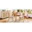 Ensemble de table moderne 3 pièces : table d'appoint triangulaire et 2 chaises en bois courbées. Design minimaliste et compact, idéal pour le salon, la cuisine et les petits espaces. Montage facile.-1409558433-1409558434