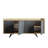 Modern Console Table with Shelves, Anthracite & Oak | 59.1 x 29.5 x 15.7 inches | 100% Melamine Coated Particle Board, 0.7 inches Thick | Wall-Mountable, Sturdy Plastic Legs | Stylish & Functional for Living Room or Entryway-108035295-105929287