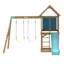 Teamson Kids Wooden Climbing Frame Swing Set with Slide & Chalkboard Sandpit