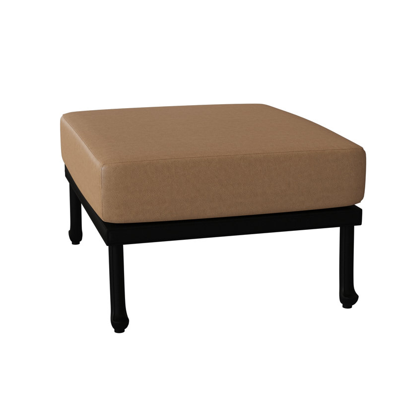Casa Outdoor Ottoman, Weathered White, Brisa Lasso Distressed