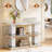 46" Mirrored Console Table 3-Tier Storage Shelf, Silver