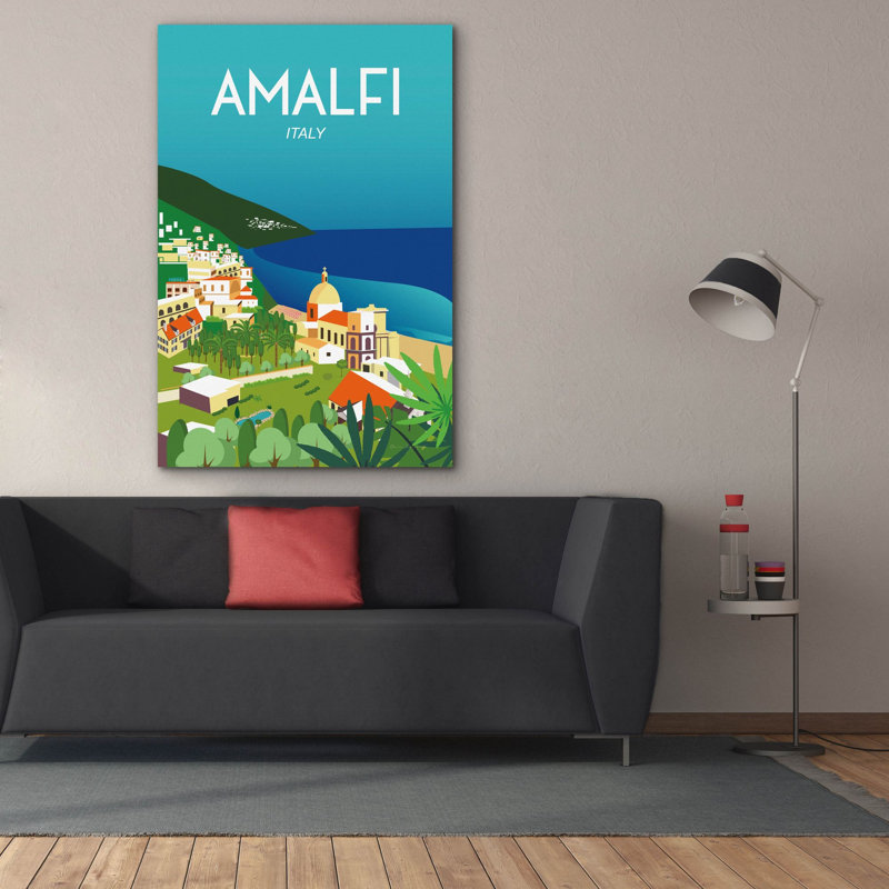 "Epic Graffiti" Amalfi "par Omar Escalante, art mural sur toile, H 60 po x l 40 po