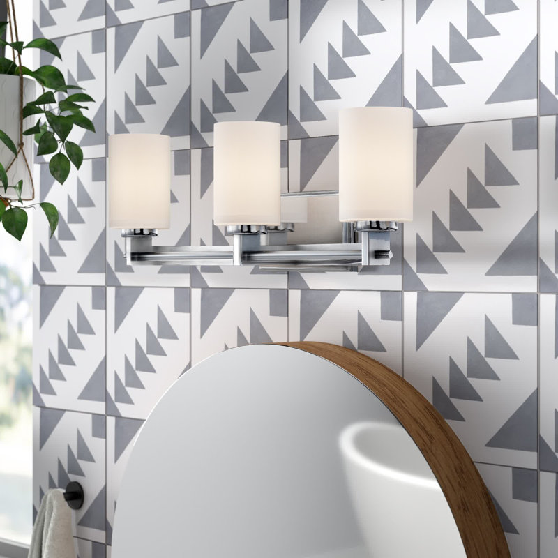 Éclairage pour meuble-lavabo à intensité variable Biller, Chrome poli