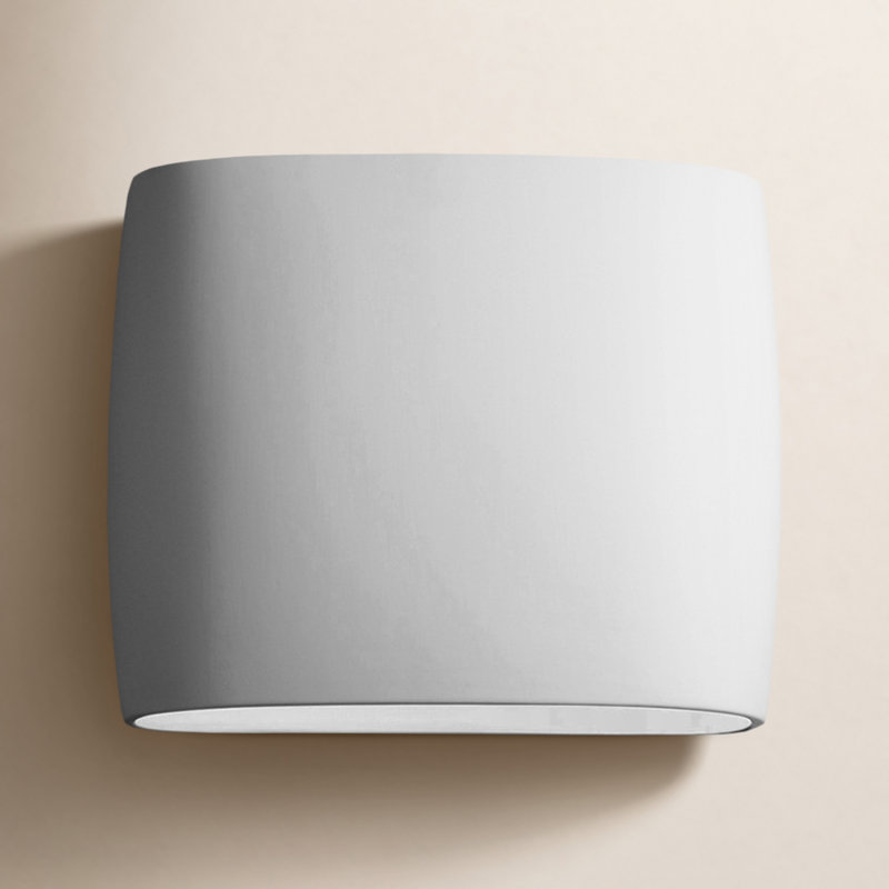 Logan Ceramic Outdoor Light, Bisque, 9.75" H x 12" W x 4" D, Incandescent