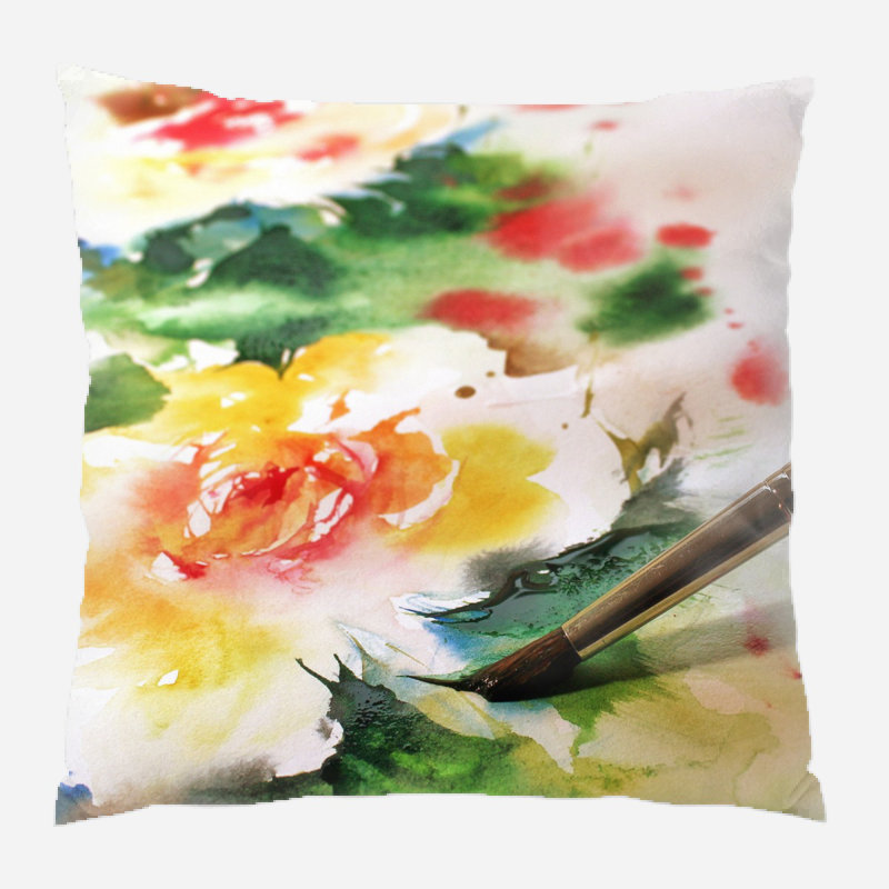 Coussin watercolour Propst, Microsuède, Intérieur