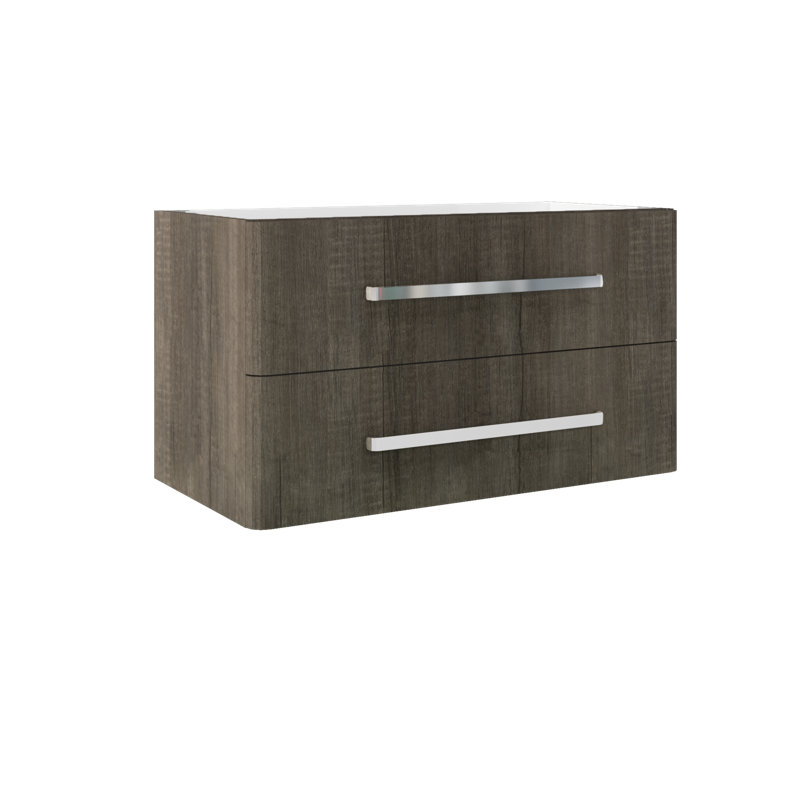 Mcdougle 90cm Single Bathroom Vanity Base Only, Oak Carbon