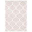 Tapis géométrique beige / blanc tissé à la machine-191933117
