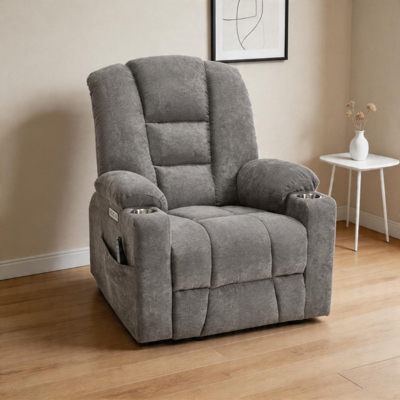 Accent chair, Dark Gray Chenille