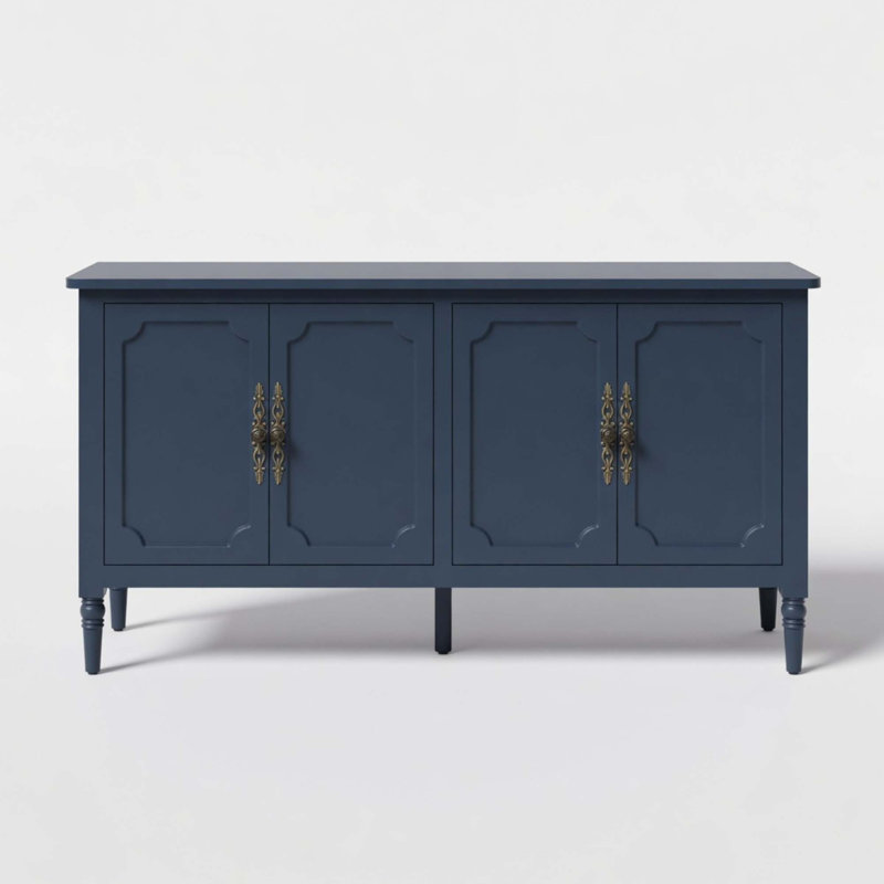 Buffet vintage rétro Mid-Century avec rangement réglable, Blue