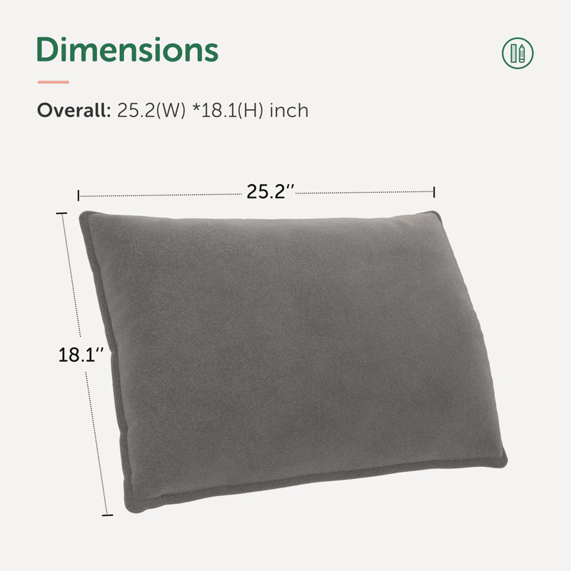Velvet Reversible Throw Pillow, Gray