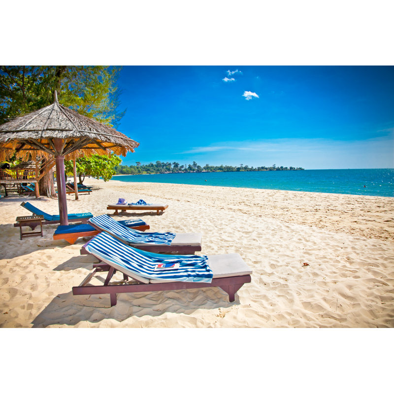 Beautiful Tropical Beach - Wrapped Canvas Print, 30cm H x 46cm W x 3.8cm D
