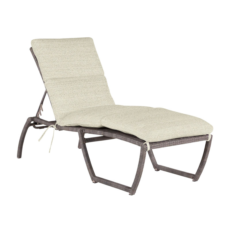 Skye 80.5" Long Reclining Single Chaise with Cushions, Oyster, Welt, Indigo Velvet