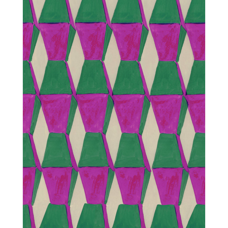 ENLDESS Celestial Wallpaper, Green/Fuchsia/Taupe