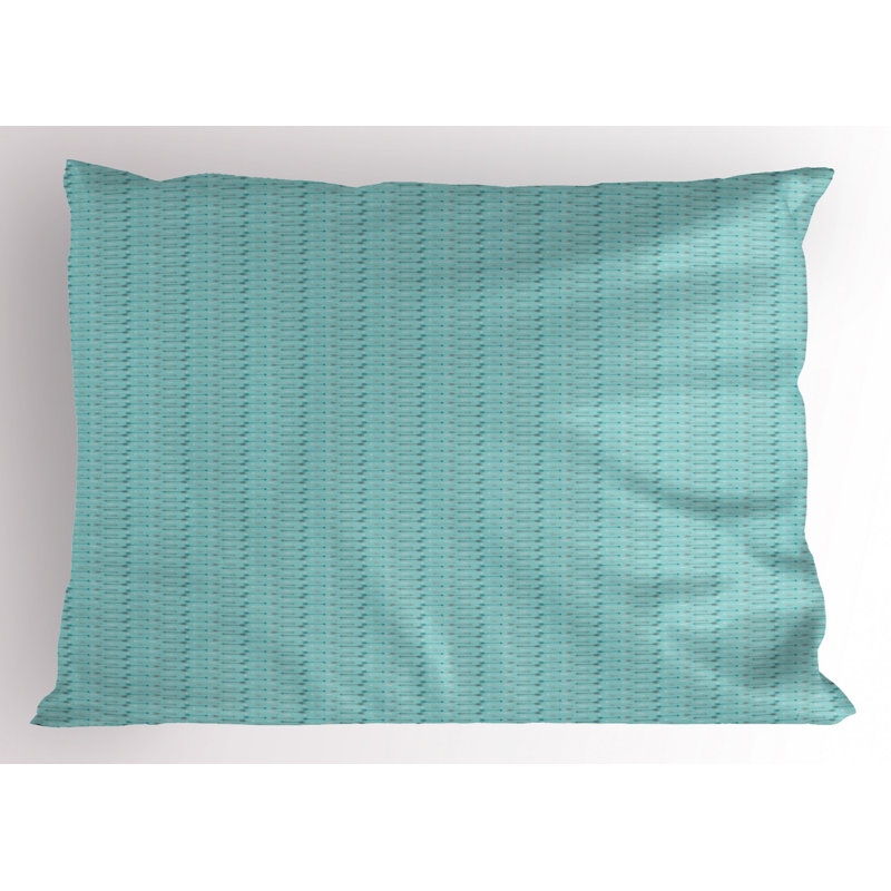 Blue Polyester Microfiber Piece Sham, Twin