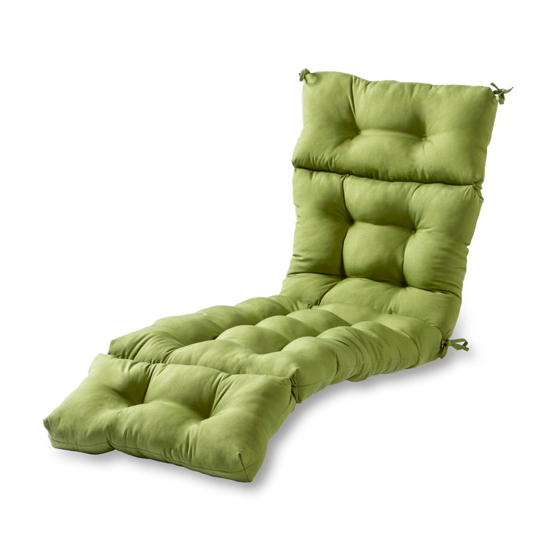 Coussin de chaise longue d'extérieur capitonné Shipton, Vert Summerside