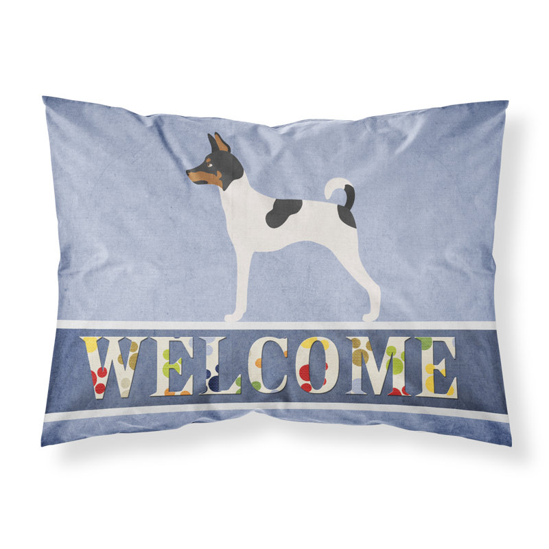 Taie d’oreiller welcome, Fox terrier à poil lisse