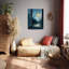 «Spider on Open Window Snowy Forest Moonlit Night» - Art mural sur toile tendue - Décoration de salon, de chambre à coucher ou de bureau-129950510