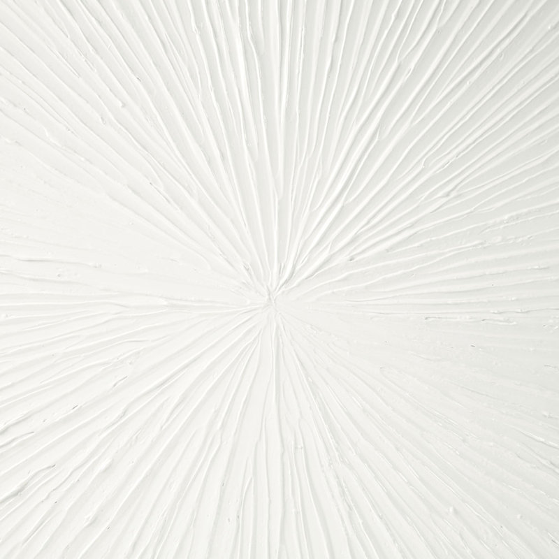 White Gloss Indoor Wall Art - Abstract Resin 30"W X 30"H 1.23"D Modern Hanging