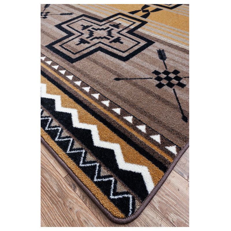 Tapis jaune Marvine, Rectangle 4 pi x 5 pi