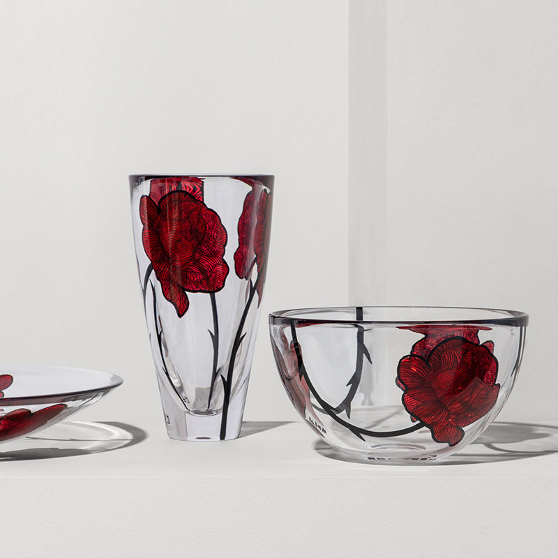 Tattoo Handmade Glass Table Vase